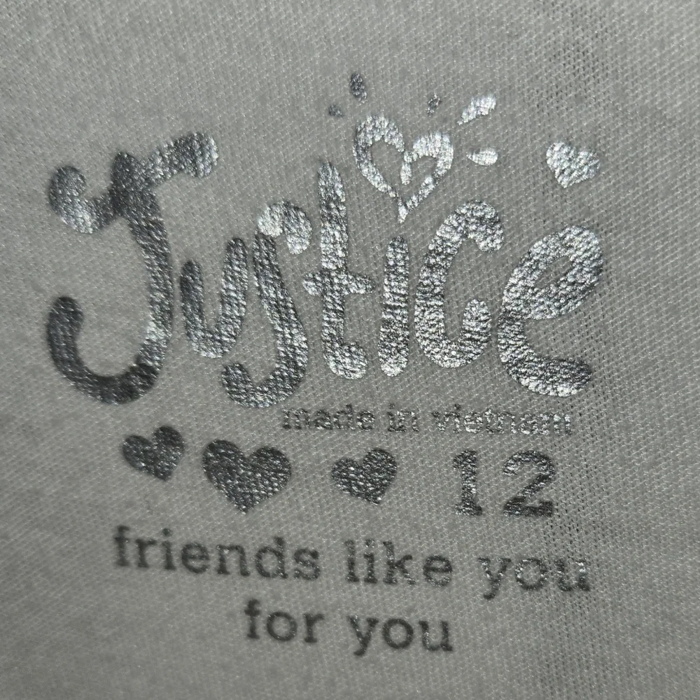 Justice Super Cool Ice Cream Graphic Shirt Sleeve Jersey Tee Sz 12